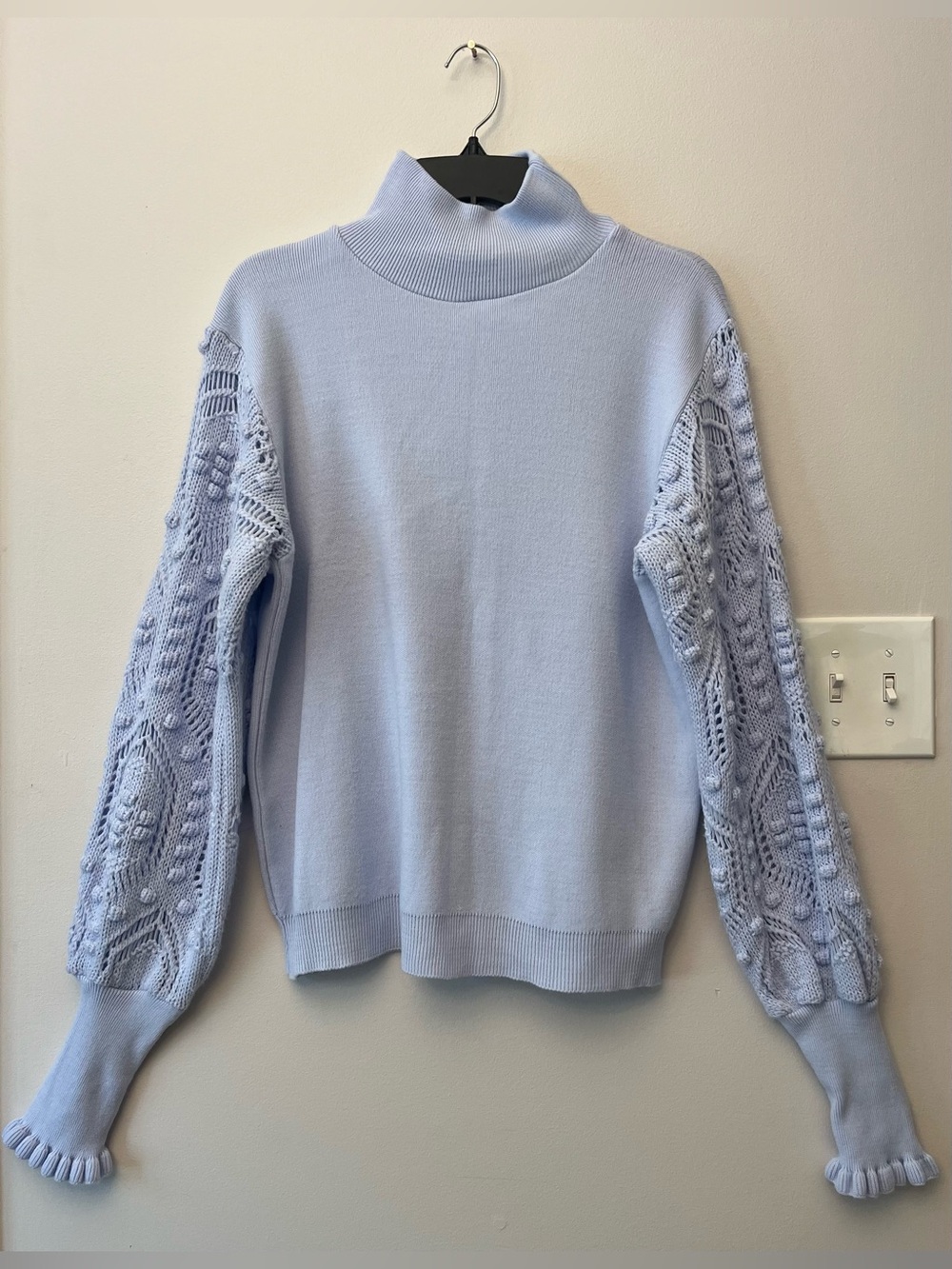 CCK Style Periwinkle Wool Blend Turtleneck Size Large